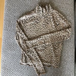 Animal print super soft turtleneck